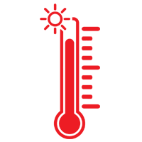 protezione calore icona