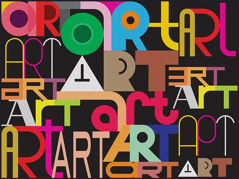 Carta da parati moderna multicolore